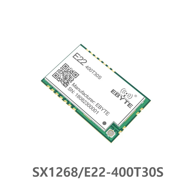 SX1268 LoRa TCXO 433 МГц 30dBm E22-400T30S SMD UART беспроводной приемопередатчик IPEX отверстие для штампа 1 Вт передатчик и приемник дальнего действия