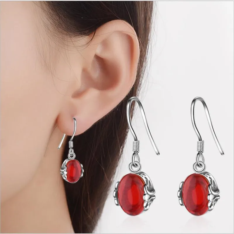 

LUKENI Trendy 925 Sterling Silver Earrings For Women Accessories New Fashion Crystal Cross Female Earrings Girl Birthday Bijou