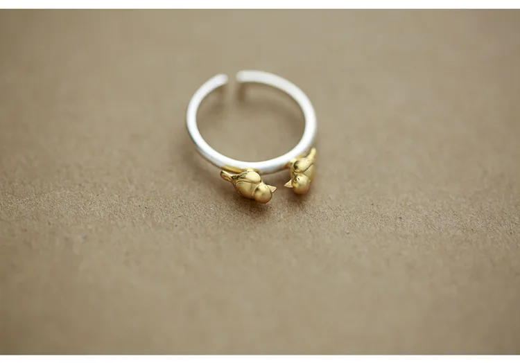 925 пробы серебряные кольца птицы для Для женщин Регулируемый Размеры кольца модные свадебные украшения винтажный, с серебряным покрытием