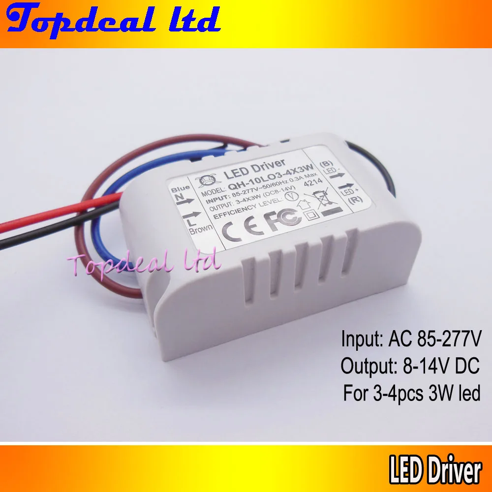 10pcs 3 4x3W 600mA LED driver 3x3w 4x3w constant current outer