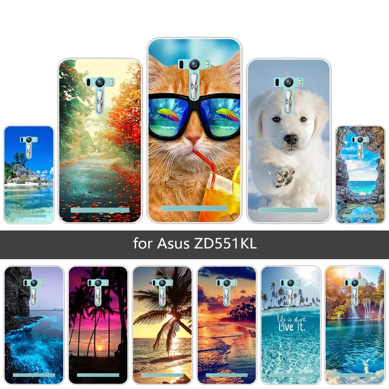 Soft TPU For Fundas Asus ZenFone Selfie ZD551KL 5.5" Scen Back Cover Silicon for Phone Cases |