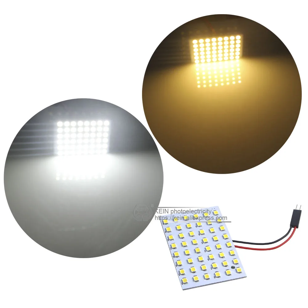 KEIN 50 шт. 48SMD 2835 t10 led теплый белый BA9S гирлянда T10 W5W T4W СВЕТОДИОДНЫЕ панели автомобиля купольные огни 31 36 39 41 мм автоматическая лампа