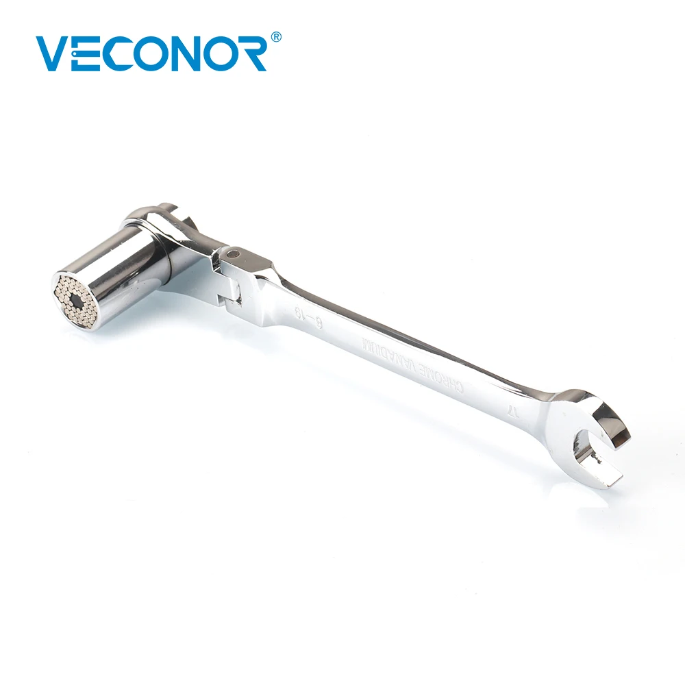 Veconor 17mm Open End Combination Wrench With Flexible Head Universal