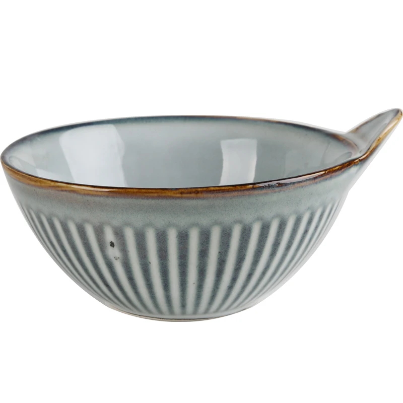 NIMITIME Ретро керамическая чаша для салата с одним ухом домашняя миска для риса креативная посуда
