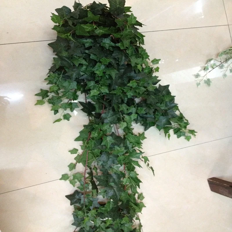 

18 Heads Large Artificial flowers Ivy Leaf Greenery Plant Wall Hanging Rattans Evergreen Vines Plastic Flower Green Wall Decor