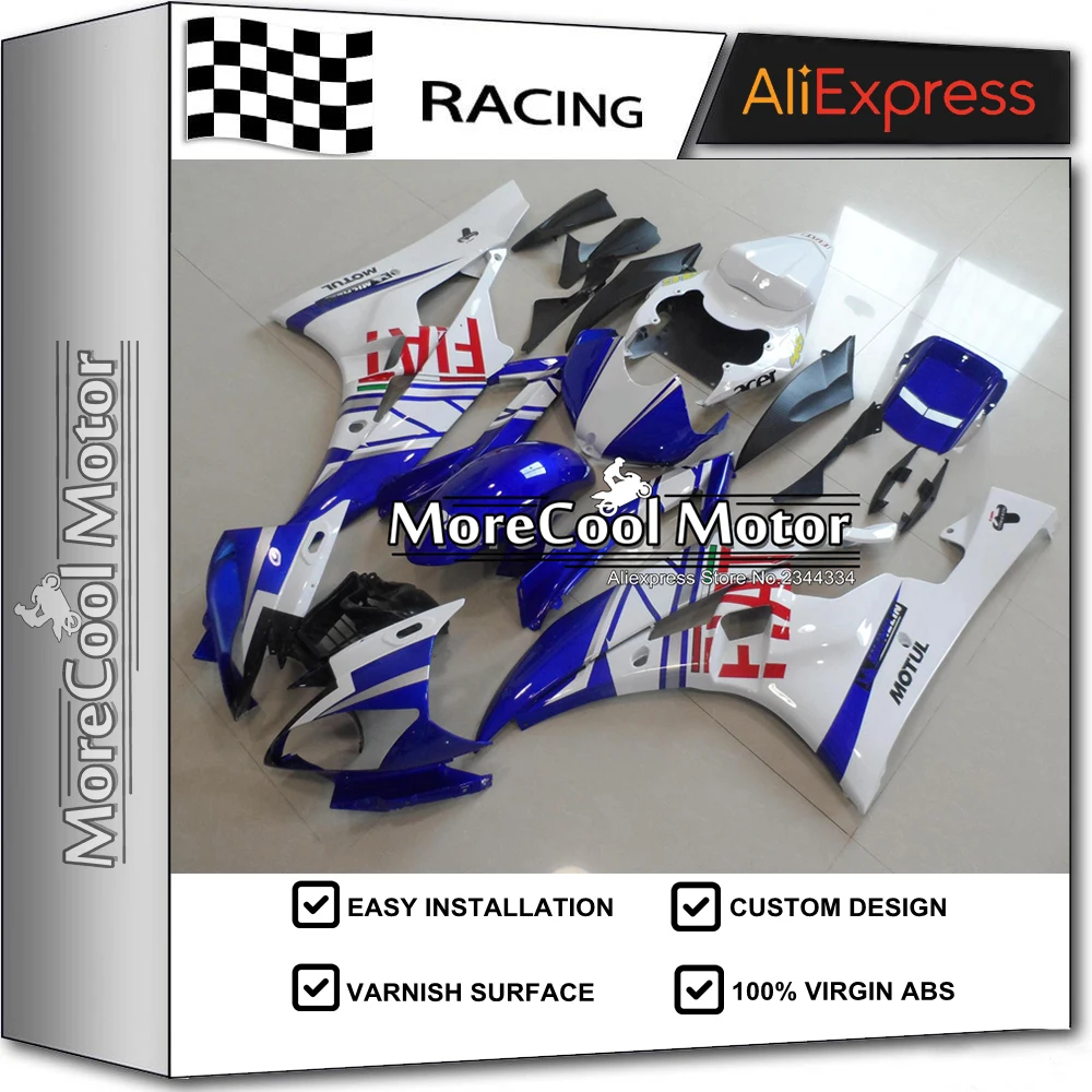 

White Blue Full Fairings For Yamaha YZF 600 R6 2006 2007 ABS Plastic Motorcycle Fairing Kit Cowling Carenes Free Shipping