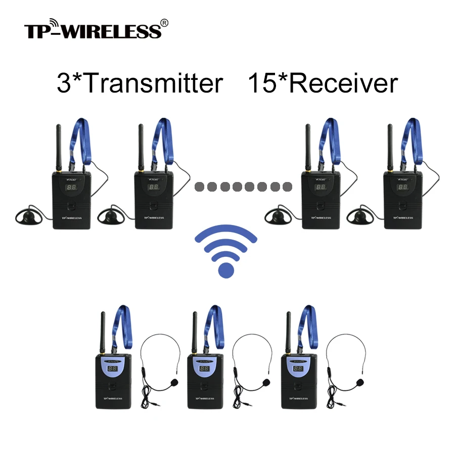 TP-WIRELESS اللاسلكية مرشد سياحي نظام الترجمة نظام ل إرشاد جولة تعليم قطار زيارة السياحة 3 الارسال + N استقبال