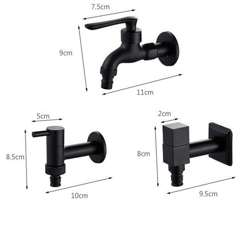 LIUYUE смесители черный латунный наружный садовый смеситель настенный ванная комната угловой стиральная машина кран Ванна Туалет Швабра бассейн краны