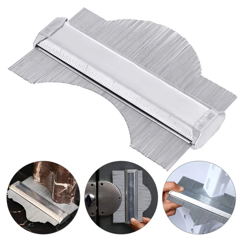 

5 Inch Stainless Steel Contour Profile Gauge Multifunction for Tiling Laminate Woodworking Dropshipping