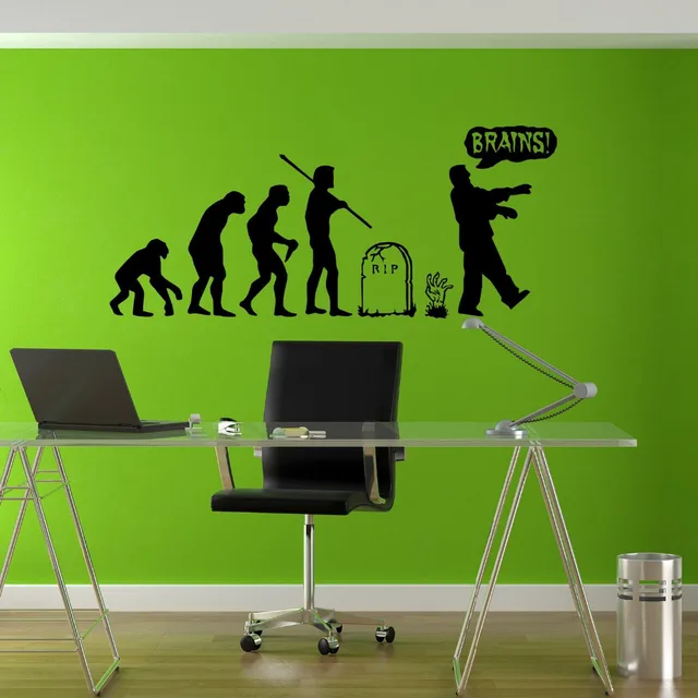Best Price 2018 Hot Sale Human Evolution Zombie Wall Decal Nordic Style Vinyl Stickers Nursery Kids Room Wallpaper Decor Sticker L90