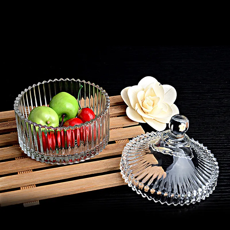 Многофункциональное хранение кристаллов, креативное прозрачное стекло для конфет и чая, баночки для хранения, практичные закуски, свежие Баночки, кухонные украшения - Цвет: 1