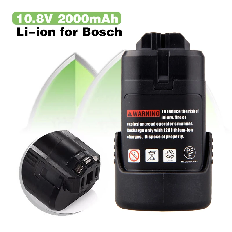 10 8V 2000MAh Li Ion Alat Baterai Isi Ulang Untuk Bosch 2 607 336 013 2 607 336 014 BAT411 