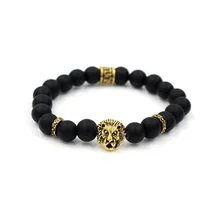 Орнаменты высокомерие личности большой Meatball черное покрытие Эластичные бусины браслет ручной струны