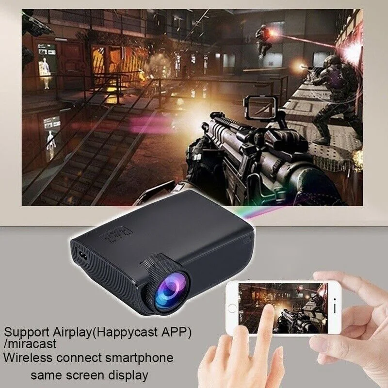 

1080P 3D 4K HD LED Projector Home Theater Cinema for Android/IOS EM88*