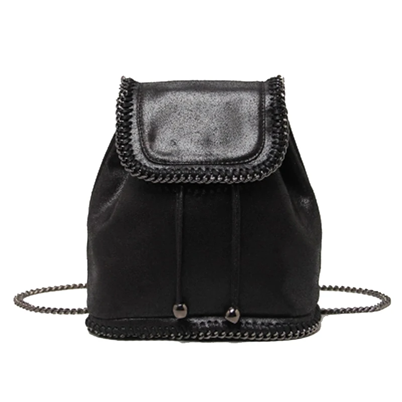 

Luxury Women's Backpack Famous Brand Designer Pumping drawstring Casual Backpack Chain bag Strap Black travel purse Shoulder Bag