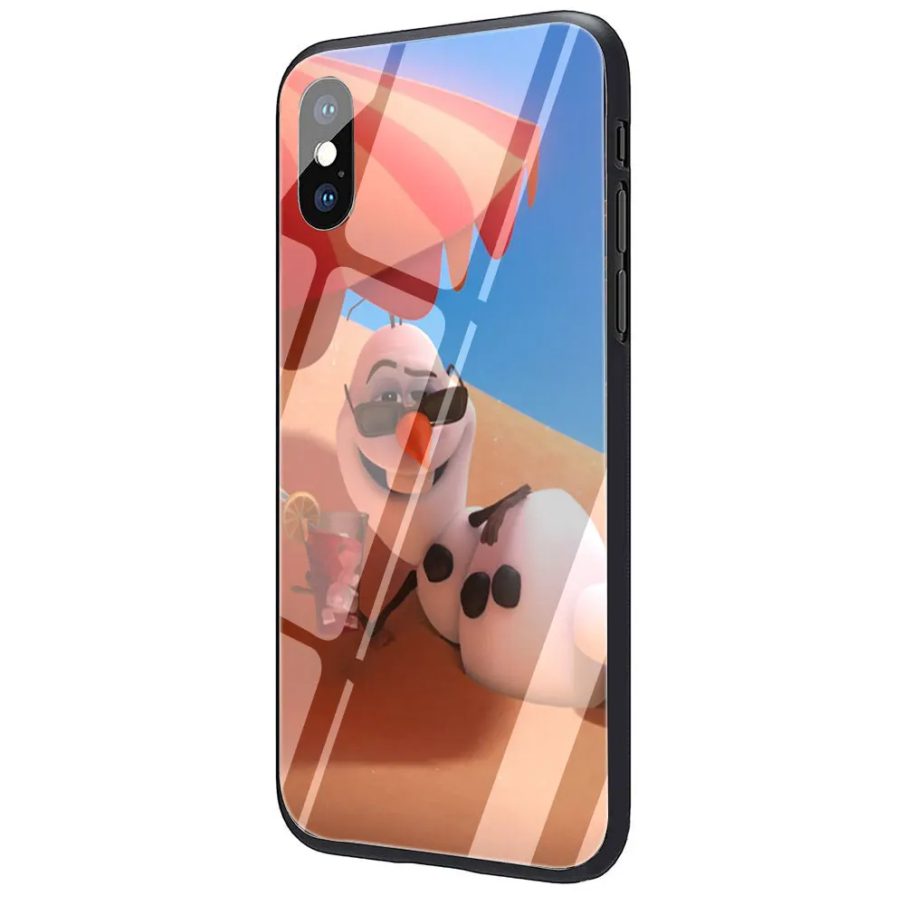 Милый чехол olaf snow man из закаленного стекла для iPhone 11 Pro 6 6S Plus 7 8 Plus X XS XR XS Max - Color: G6