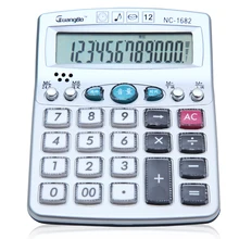 Guangbo Multifunctional Calculators Alarm Clock Office Hot Sale 12 Digit Big Display Portable Commercial Calculadora NC-1682