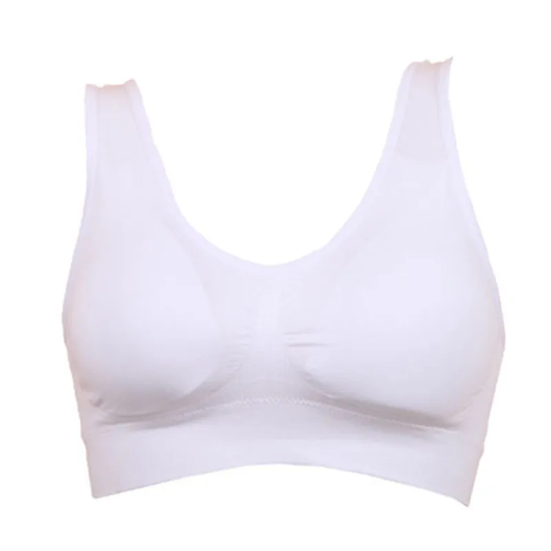 S-XXXL Women Girls Padded Seamless genie Bra fitness Rimless sleep double layer Vest Tops Plus Size bra 7 color - Цвет: 07