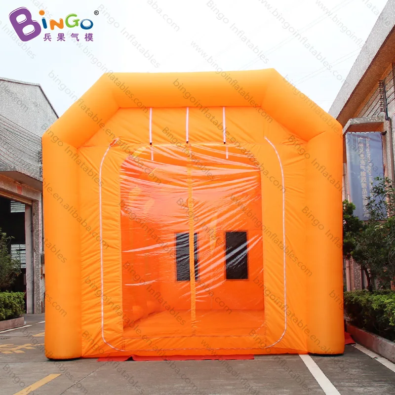  Orange 16.2X5X4.8 meters inflatable truck spray paint booth / inflatable truck booth toy tents