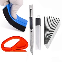 EHDIS 4 шт./партия наклейка для транспорта набор инструментов для установки войлок скребок Виниловая пленка для оклейки автомобиля нож резак инструмент для укладки автомобиля