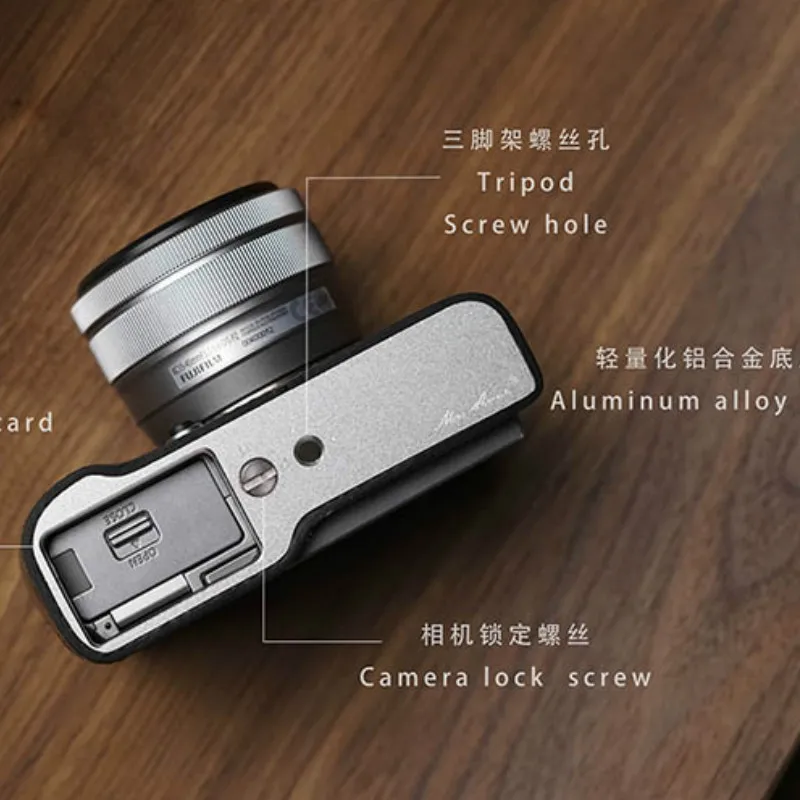 Mr. stone бренд чехол для камеры Fujifilm XA5 FUJI X-A5 натуральная кожа половина тела ручной работы Нижняя крышка