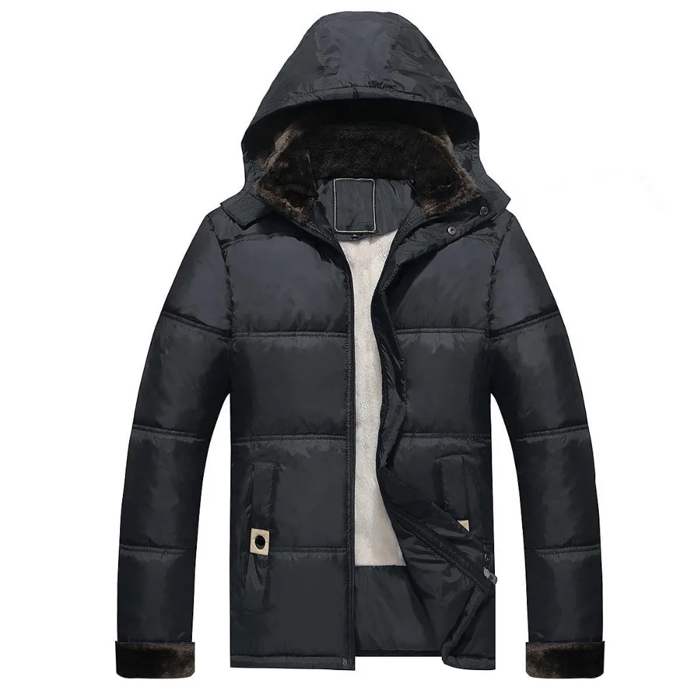 Men warm coats popular thick jacket men solid colo...
