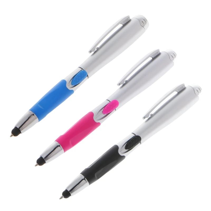 Ballpoint Pens 3 In 1 LED Light Tablet Stylus Stationery Capacitive Touch Screen  