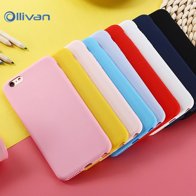 

OLLIVAN Candy Color Case for Xiaomi Redmi Note 6 5 Pro Redmi 4X 5 6 Pro TPU Cover for Xiaomi Mi A2 A1 6 8 Max 3 Mix 2 F1 Cases
