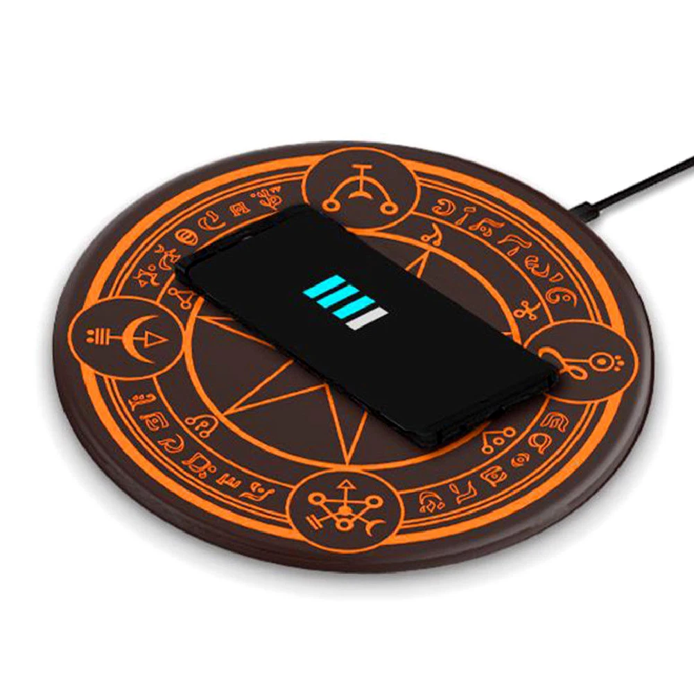 Magic Array 10W QI Standard Charging Glowing Pad Wireless Mobile Phone Charger for Mobile Phone