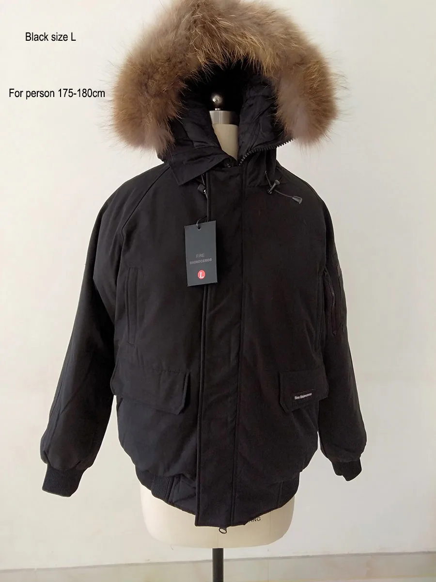Канада стиль бренд мужские женские водонепроницаемые зимние теплые настоящие пуховые пальто CHATEAU expedition Arctic PARKA - Цвет: 4 black L