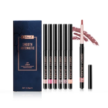 

12PCS Velvet Matte Lip Liner Set Long Lasting Waterproof Non-stick Cup Automatic Rotation Lip Liner Lipstick Kit