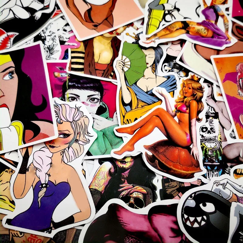 50 Pcs Mixed Cartoon Toy Stickers For Car Styling Bike Motorcycle Phone Laptop Travel Luggage Emoji Funny Sticker Bomb Decals