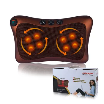 

Electric Shiatsu Kneading Neck Massager Shoulder Back Body Massage Pillow Home Car Dual-Use Body Relaxation Pain Relief Massager