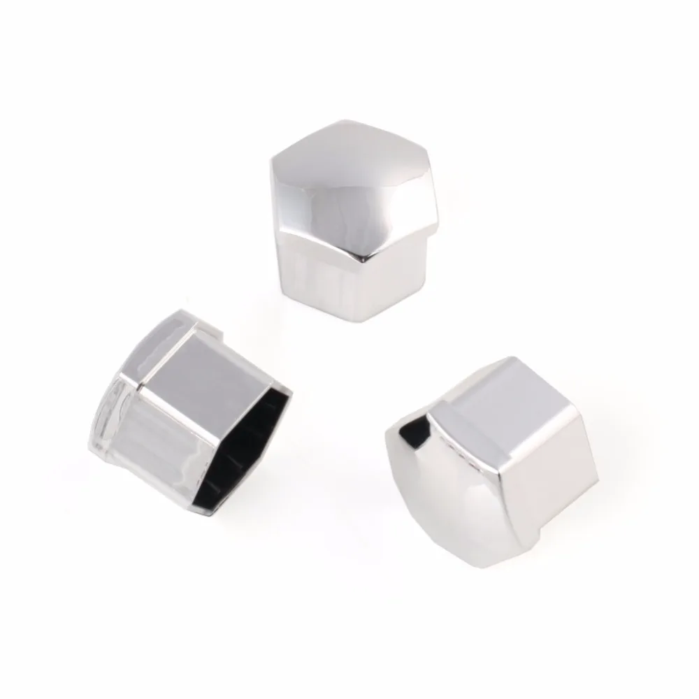 20x 19MM CAR CHROME PLASTIC CAPS WHEEL NUTS BOLTS HEAD COVERS