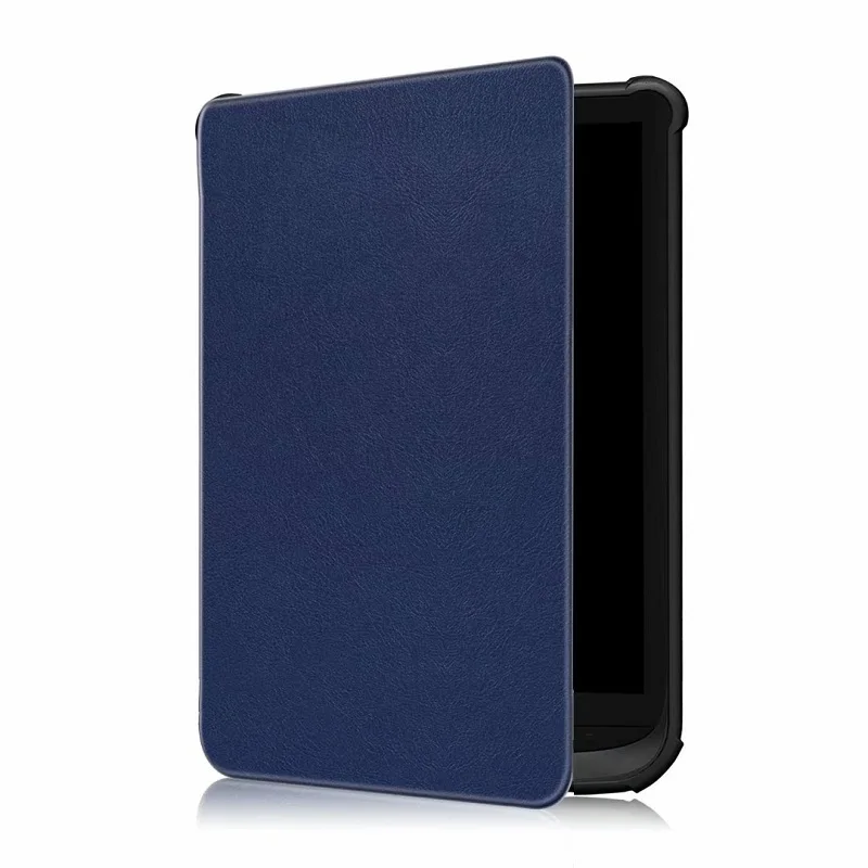 Твердый чехол для Pocketbook 616 627 632 ультратонкий умный чехол из искусственной кожи чехол для PocketBook Touch Lux 4/Basic Lux 2 Чехол - Цвет: Dark blue