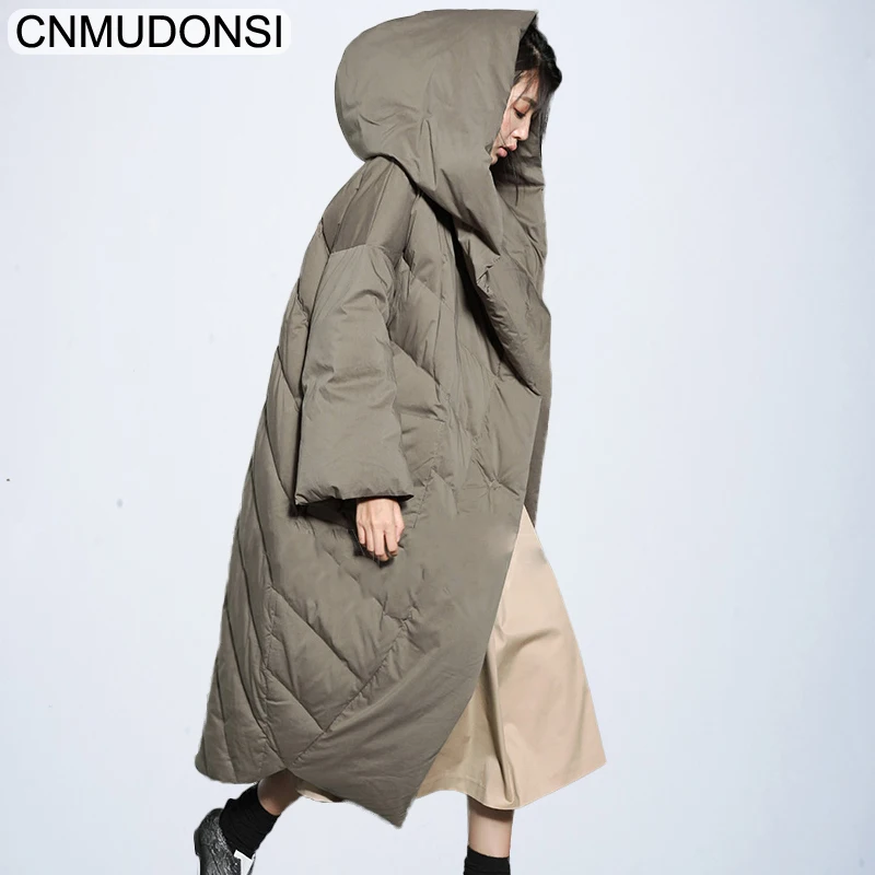 CNMUDONSI Fashion Elegant Women Parka 2018 Winter Jacket Women Parkas Cotton Padded Jacket Warm Female Long Coat Clothes Tops