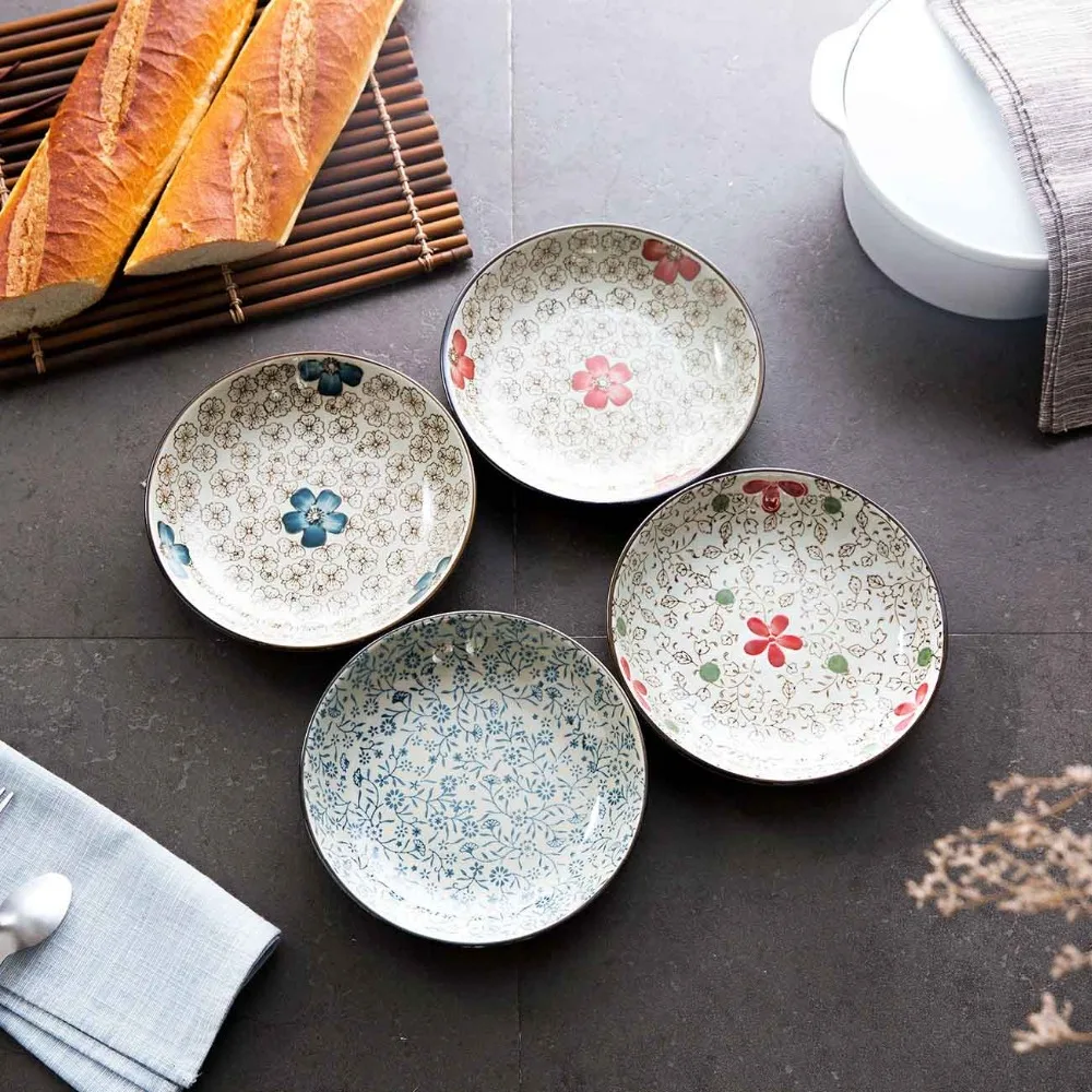 

Japanese Style Ceramic Dinner Plates Steak Pasta Dish Plate Kitchen Tableware Sushi Cake Fruit Plate Salad Dishes Party China