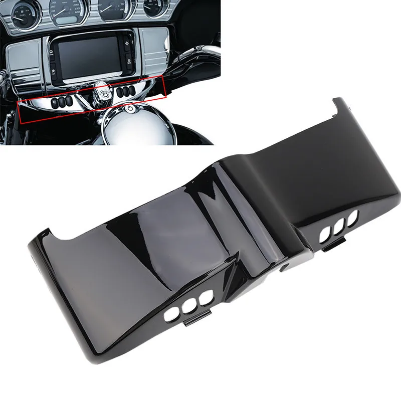 

Switch Panel Covers Black Chrome Fairing Cap Cover For Harley Davidson Touring Road King FLHT FLHR FLHX FLHTCU 2014 2015 2016