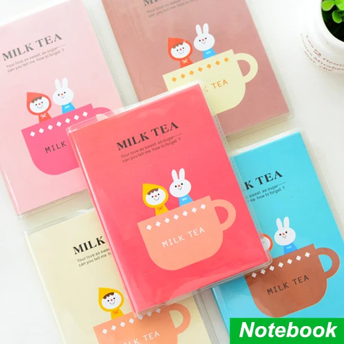 Мини милый блокнот для молочного чая Дневники Блокнот zakka kawaii корейский caderno escolar Канцтовары офисный школьный принадлежности 6412