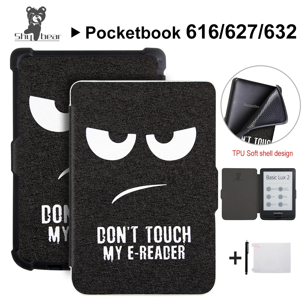 

TPU case for Pocketbook 616 627 632 6'' Ereader Book case for Basic lux2 book touch lux4 touch hd 3 cover Case+Gifts