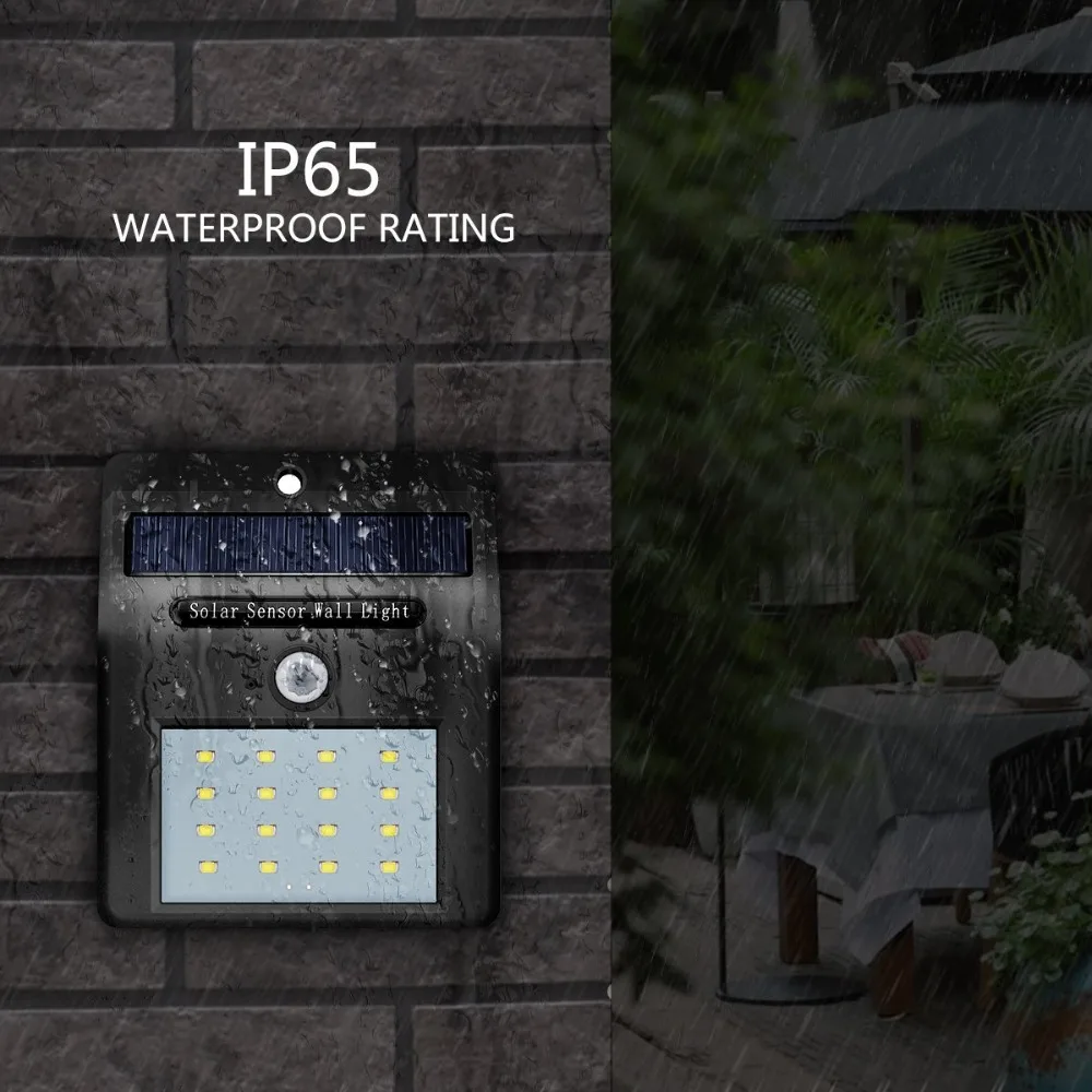 

JXSFLYE Solar Lights 16 LED Wireless Waterproof Motion Sensor Outdoor Light for Patio, Deck, Yard, Garden