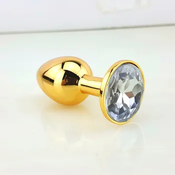12 Colors,Metal Mini Anal Toys Butt Plug Size 75X28mm Booty Beads Stainless Steel+Crystal anal Jewelry Sex Toys,Sex products,034 6