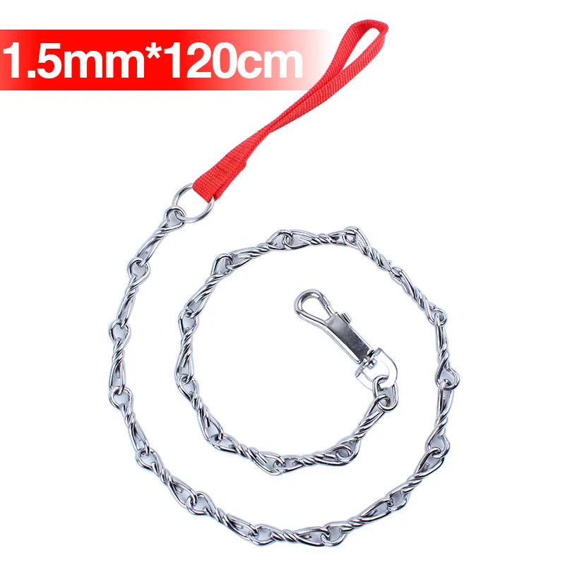 New Pet Dog Chain Stainless Steel Twisted Chain Figure Eight Knot Leash