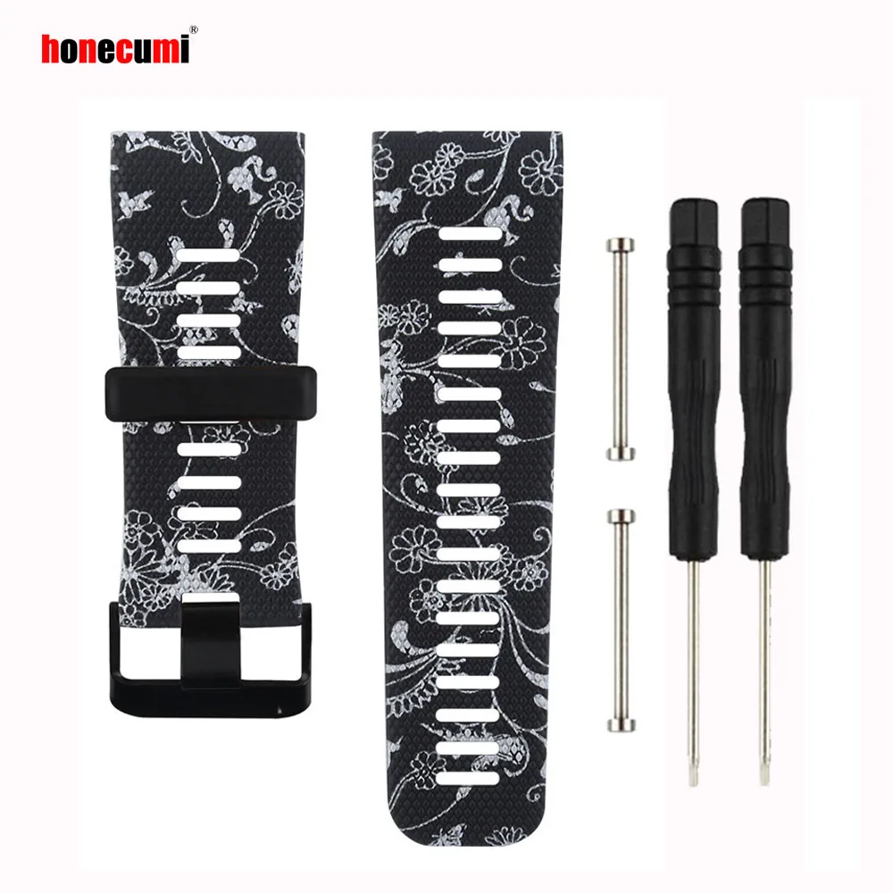 Honecumi Band for Garmin VIVOACTIVE HR Watch, Soft Silicone Wristband Replacement Band for Garmin Vivoactive HR Sports GPS Watch (1)