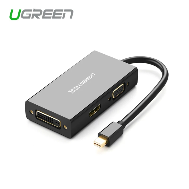 Ugreen Mini DisplayPort к HDMI VGA DVI адаптер Thunderbolt 2 конвертер Мини DP кабель для Surface Pro 4