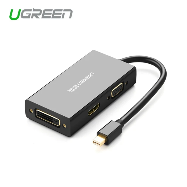 Best Price Ugreen Thunderbolt Mini Displayport to HDMI/VGA/DVI Adapter Converter Cable For Apple MacBook Air Pro 4K Mini Displayport to VGA