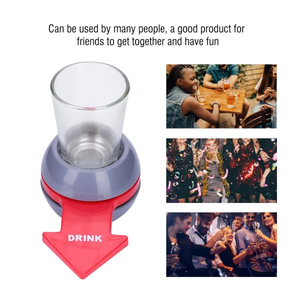 Забавный Spinner Вечерние игры вращающаяся стрела пива бокал для вина, кружка набор Spin The Shot Питьевая игра подарки развлекательные принадлежности