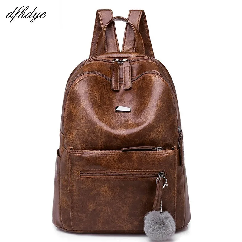 

Women Ladies Famous Brand College Zipper Lock Pu Solid Pink Vintage School Backpacks For Teenagers Mochila Notebook Schoolbag