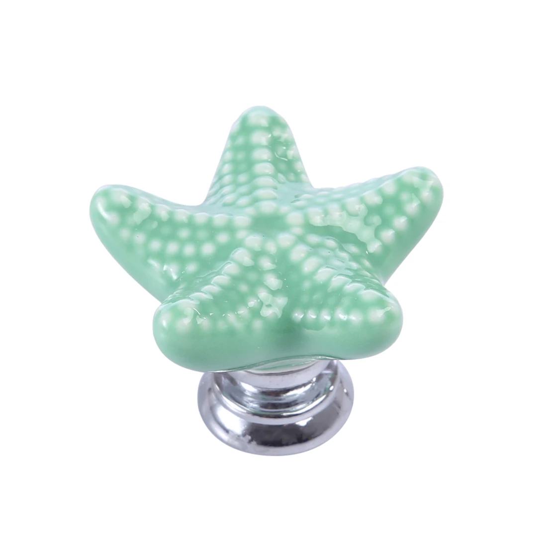 Ceramic Starfish Shaped Handle Creative Doorknob Handles