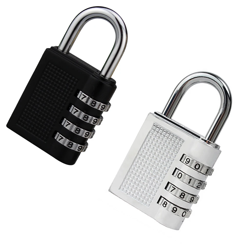Digit Password Lock 4 Dial Zinc Alloy Metal Code Padlock for Suitcase Luggage Cupboard Cabinet Locker | Обустройство дома